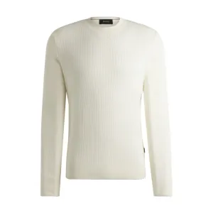 Regular-fit sweater in silk and cotton