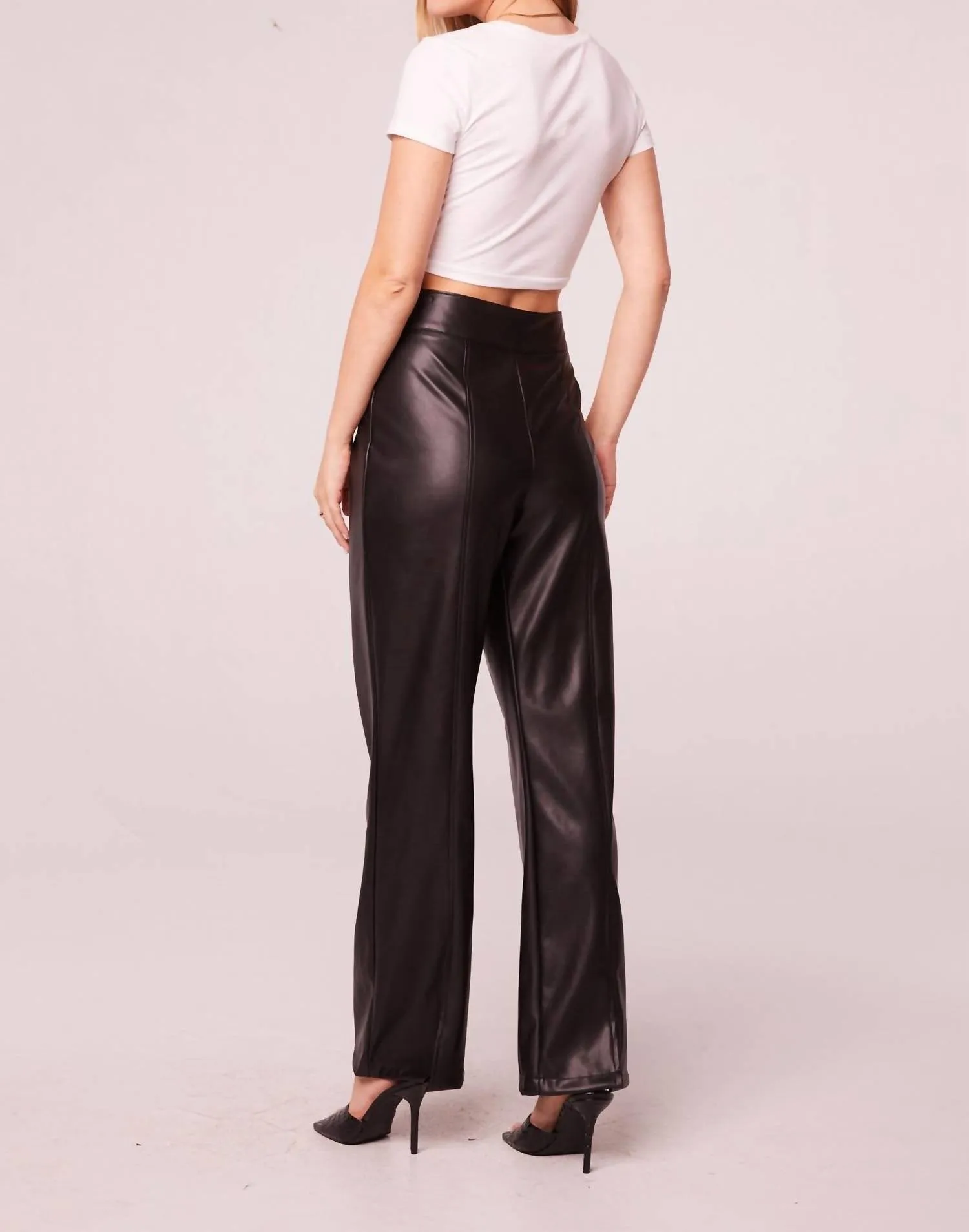 Rock Goddess Faux Leather Pants In Black