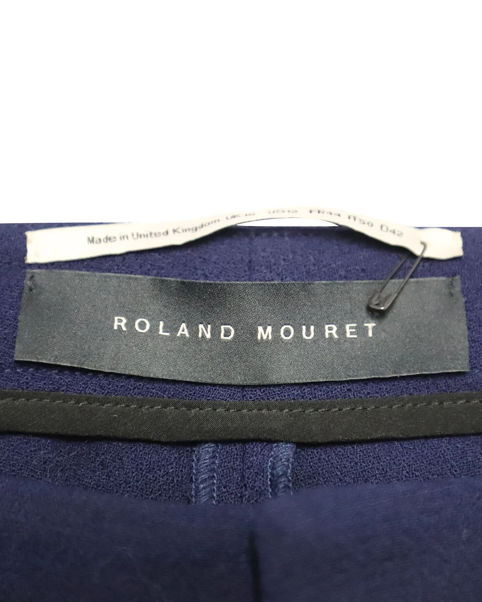 Roland Mouret Wide Leg Trousers in Blue Wool