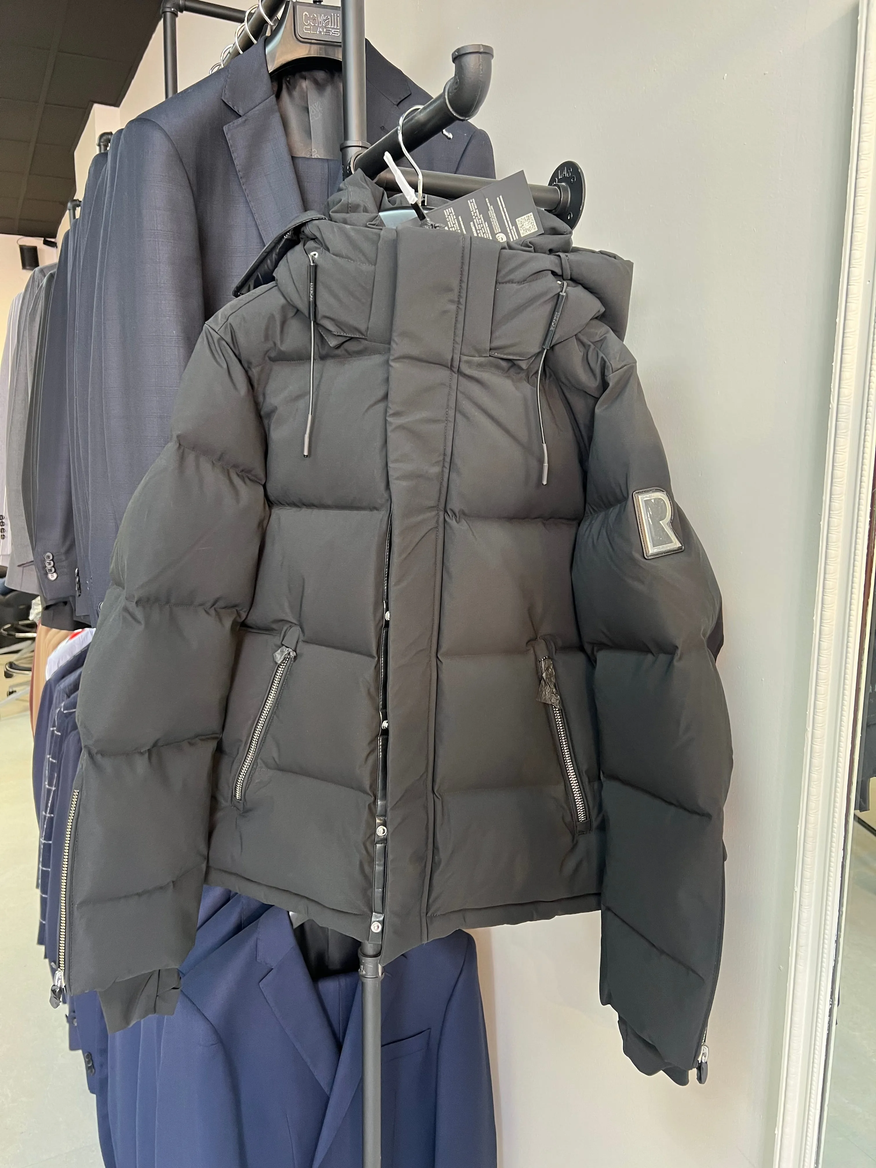RUDSAK BLACK COLOR JOEL M MEN'S RECYCLED STORMSHELL DOWN PUFFER