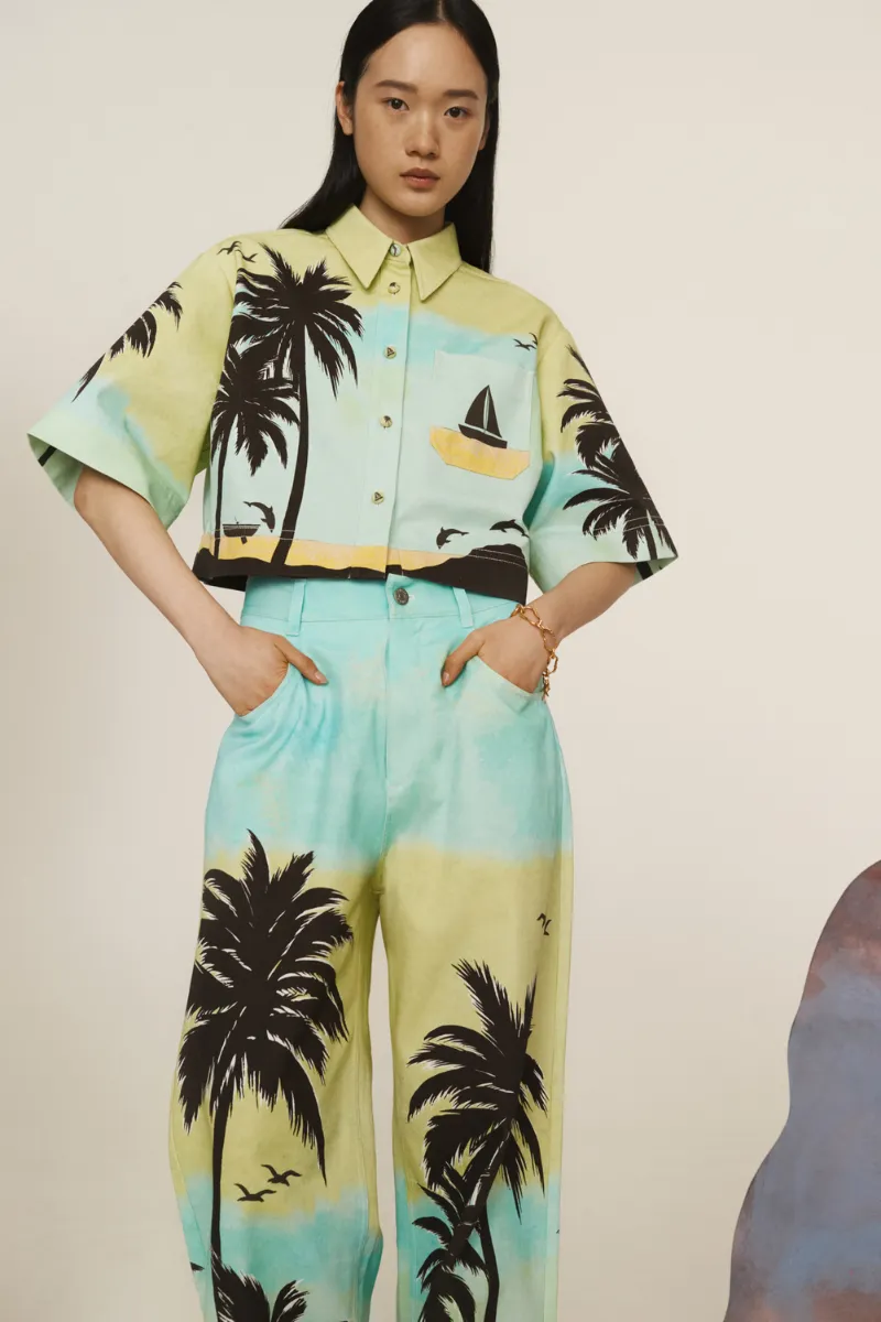 Sail Away Cropped Shirt