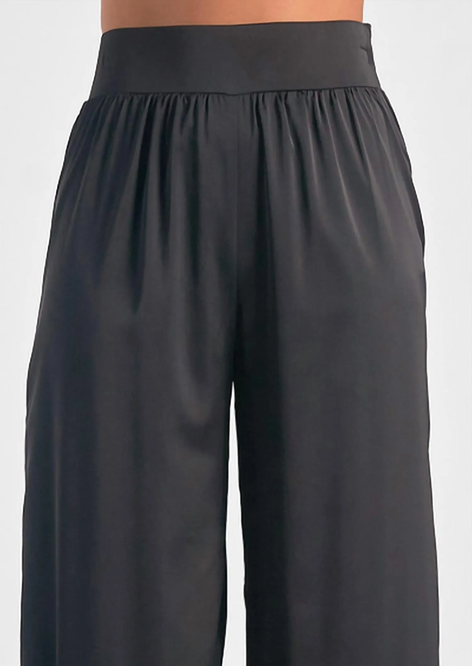 Satin Pants In Black