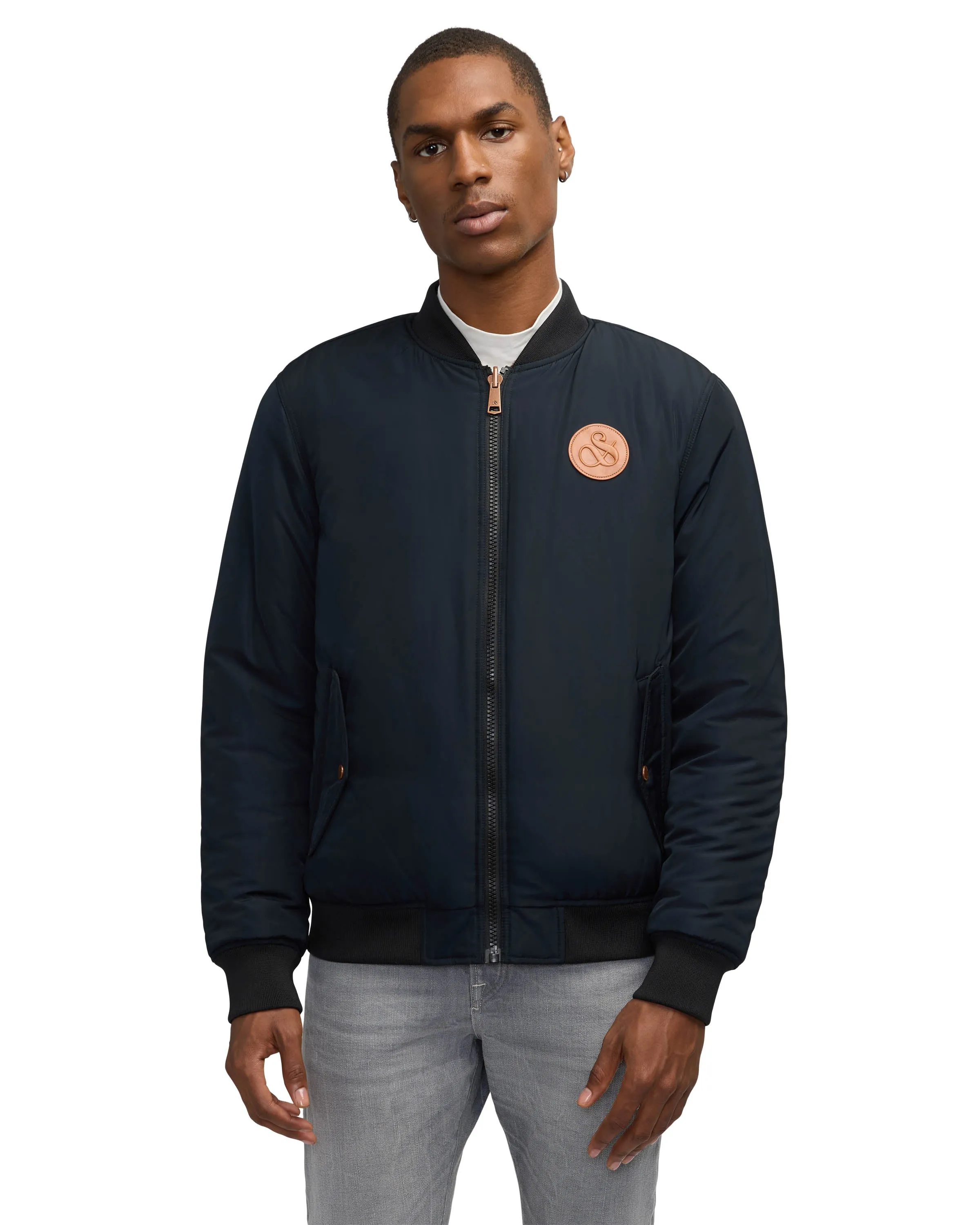 Scotch & Soda Men's Evlon Reversible Varsity Bomber Jacket