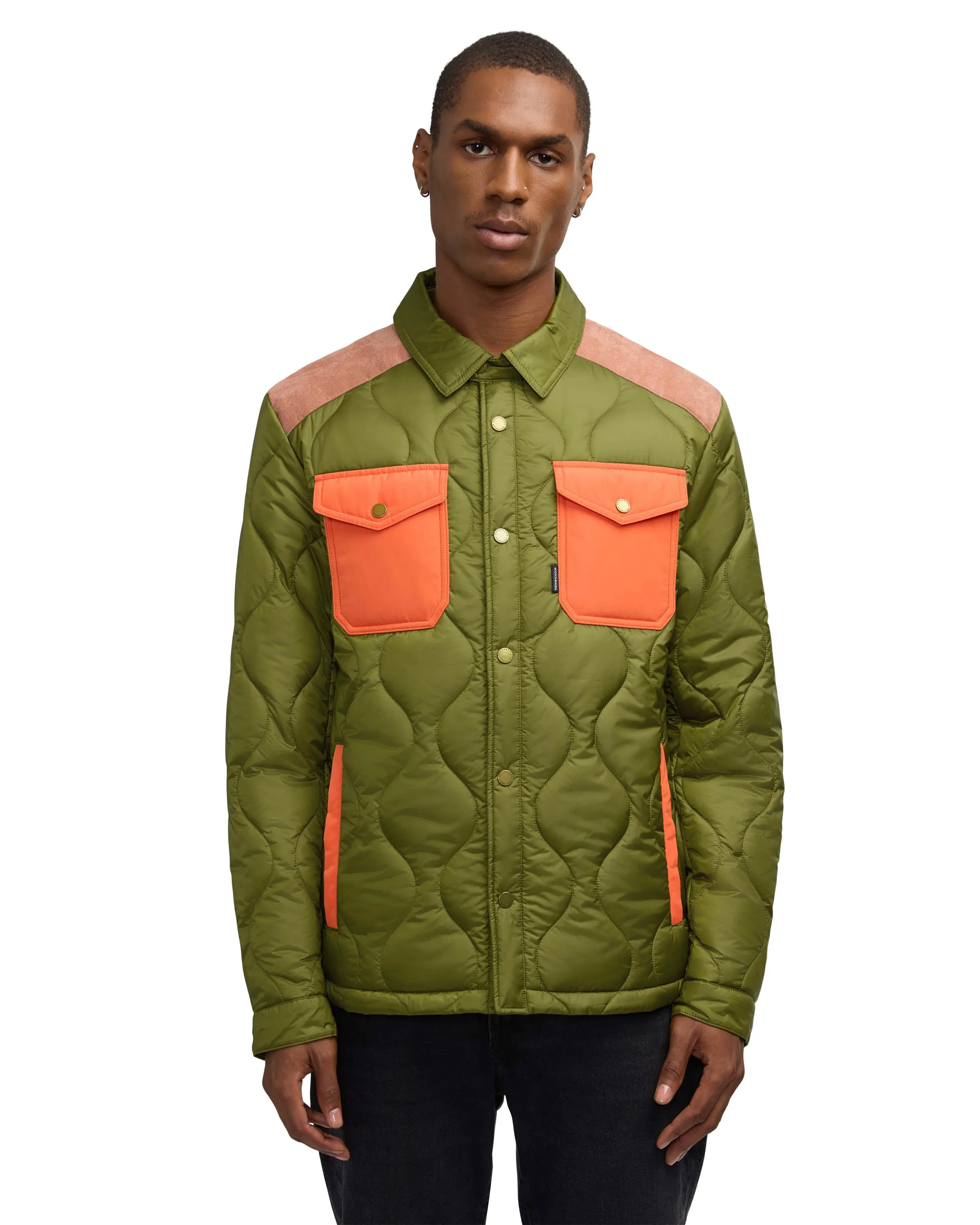 Scotch & Soda Men's Ivik Padded Overshirt With Contrasted Detailing