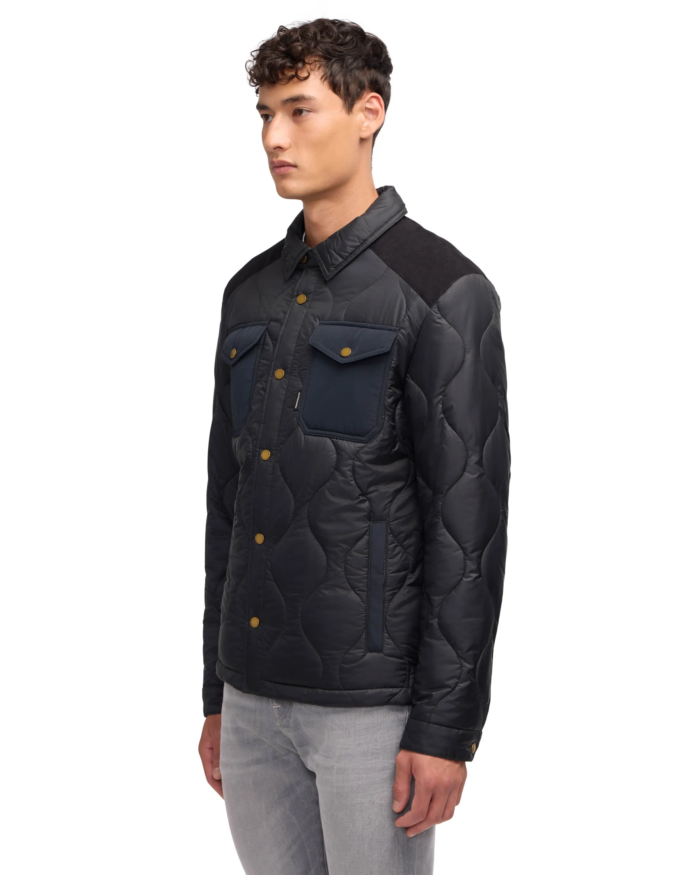 Scotch & Soda Men's Ivik Padded Overshirt With Contrasted Detailing