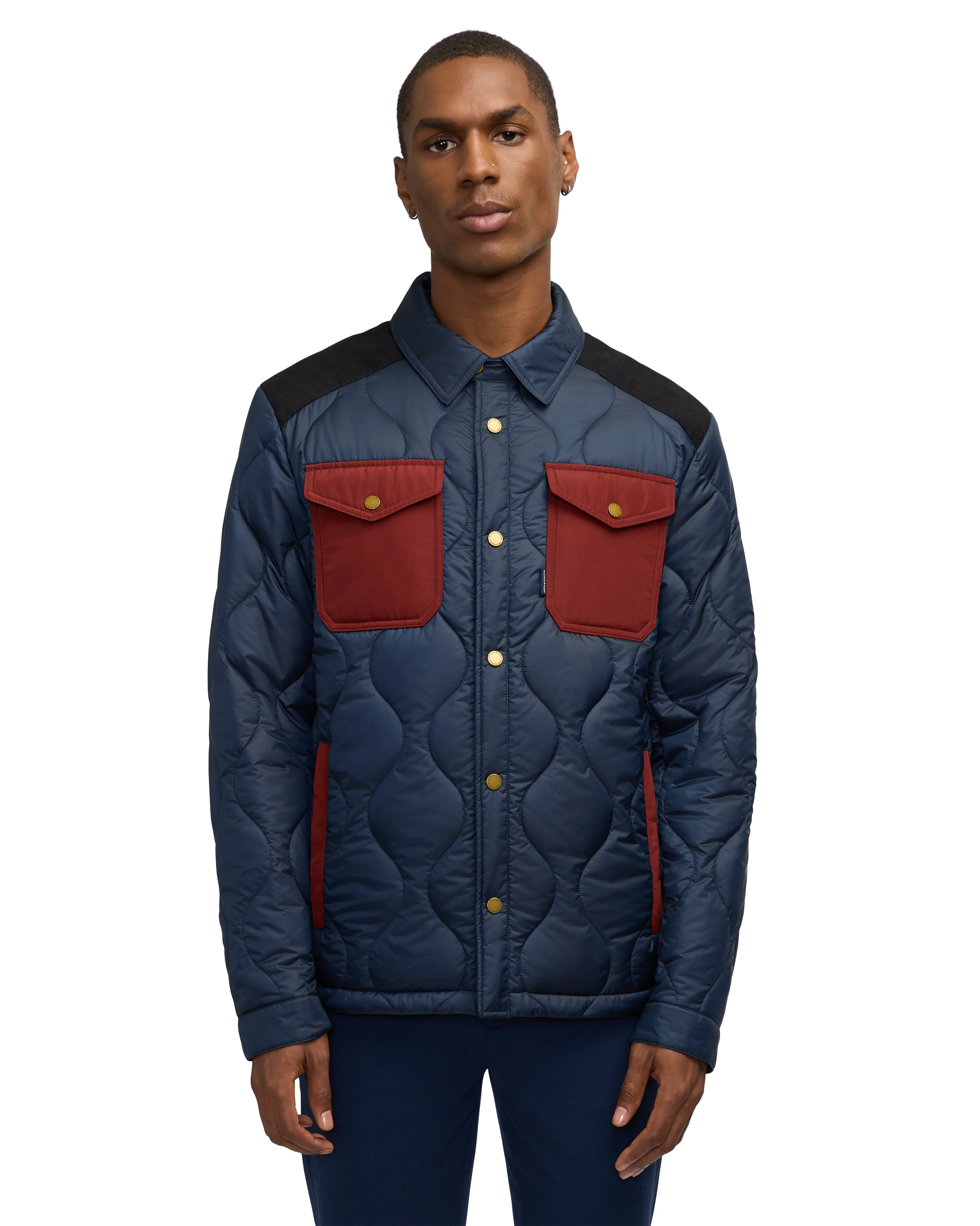 Scotch & Soda Men's Ivik Padded Overshirt With Contrasted Detailing