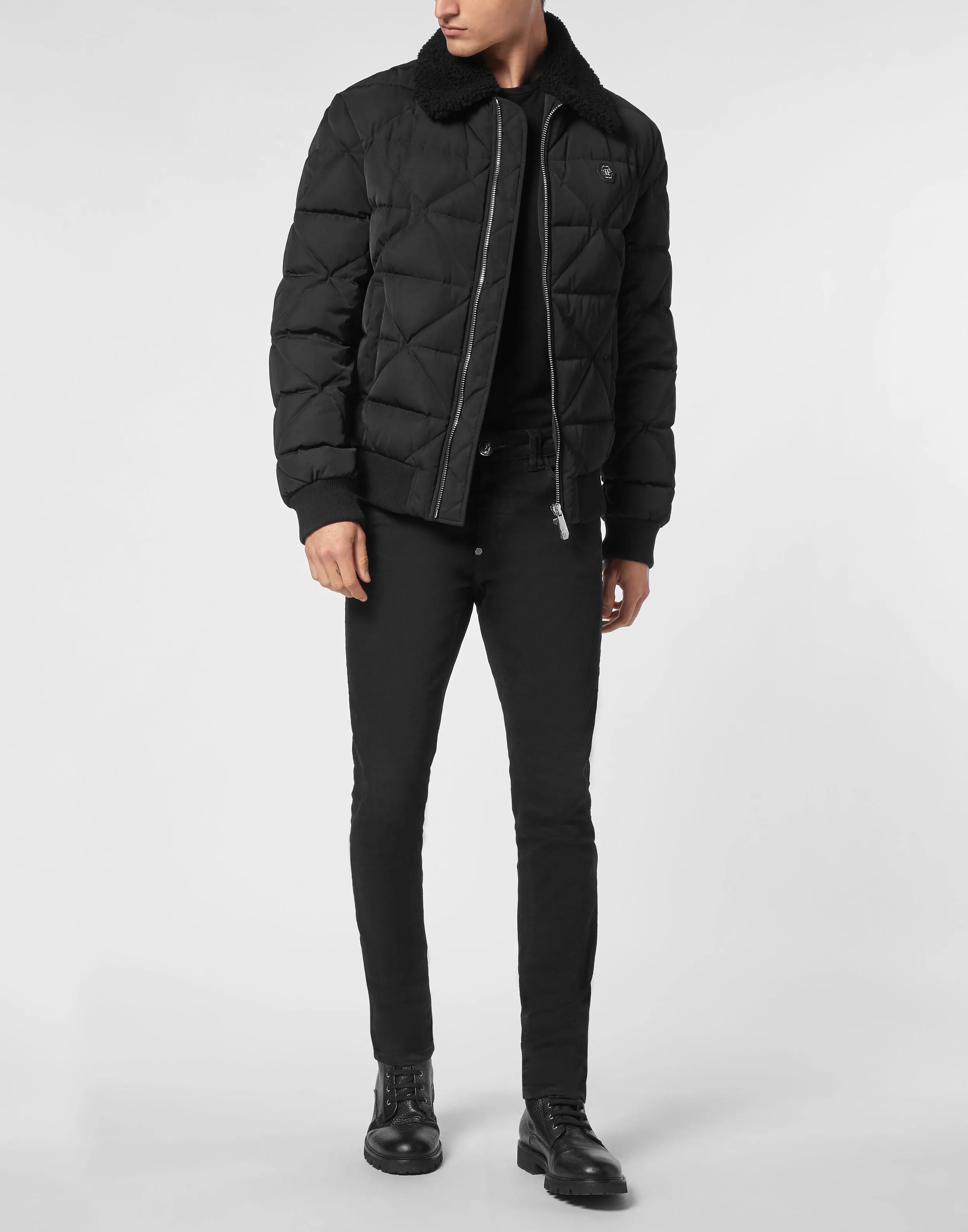 Shearling Nylon Padded Jacket