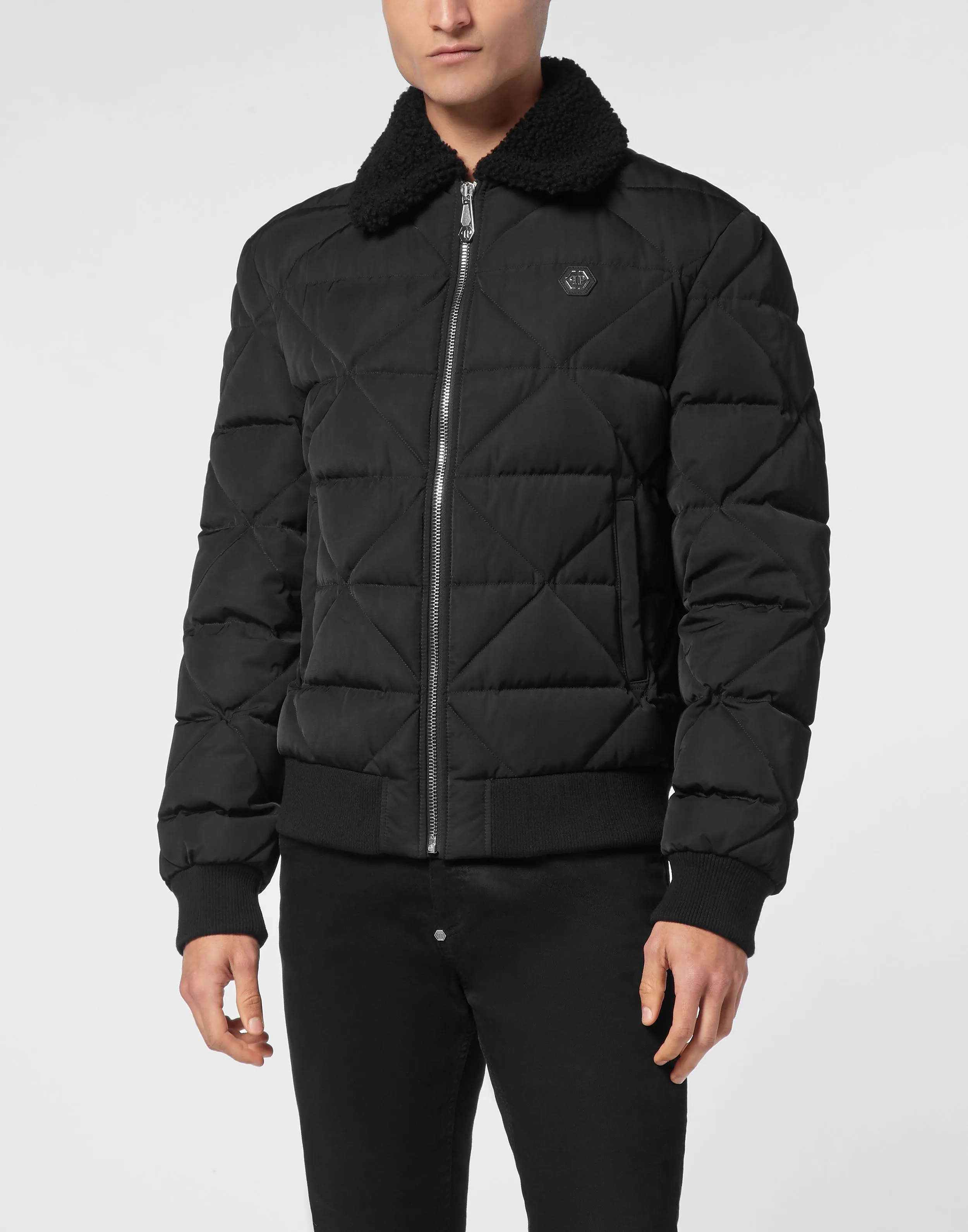 Shearling Nylon Padded Jacket