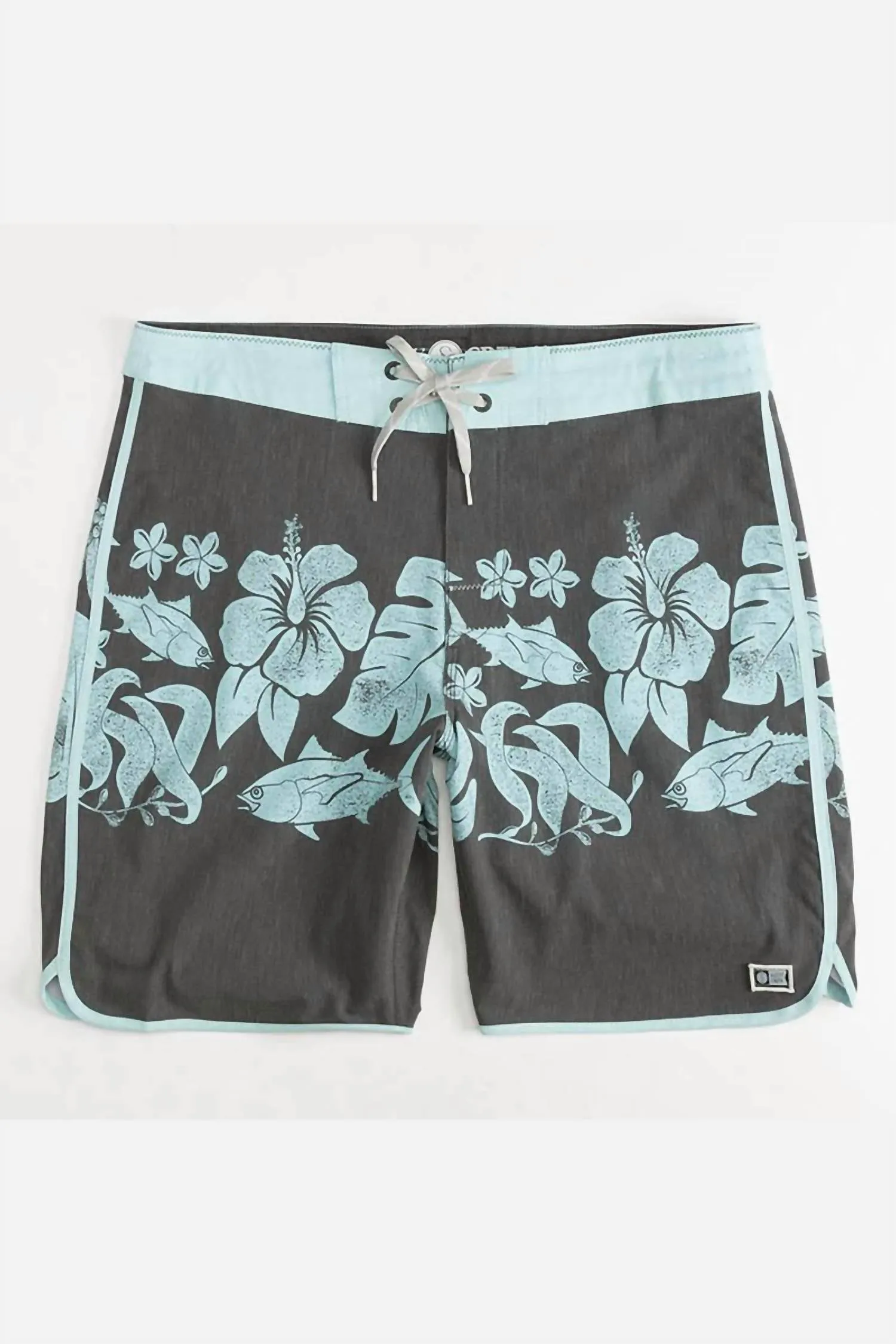 Shibi Boardies In Black And Light Bue
