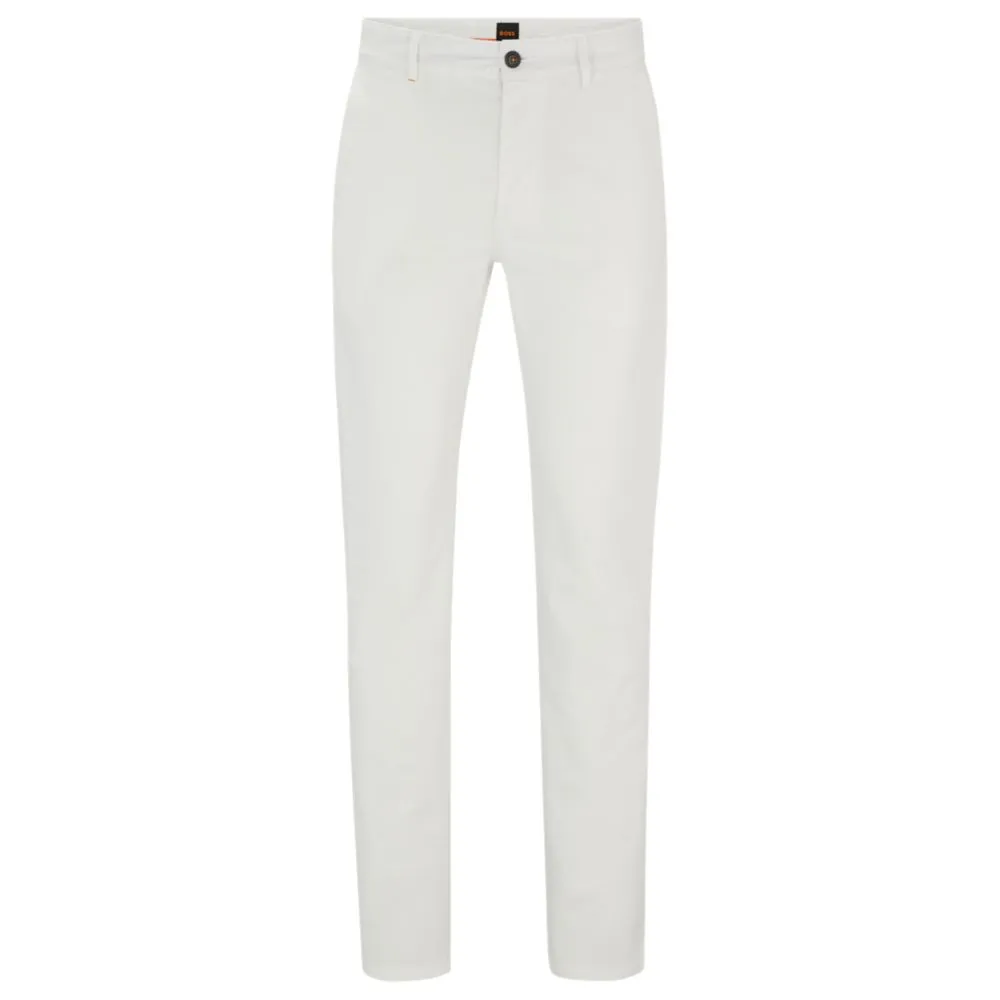 Slim-fit chinos in stretch-cotton satin