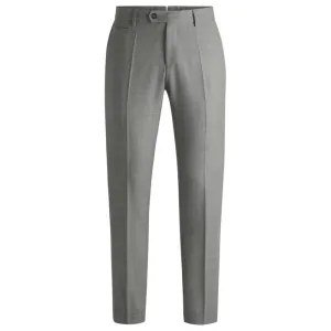 Slim-fit trousers in melange wool