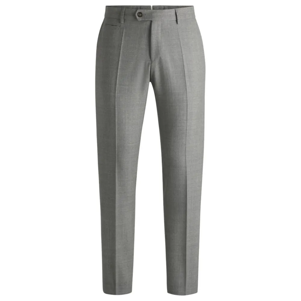 Slim-fit trousers in melange wool
