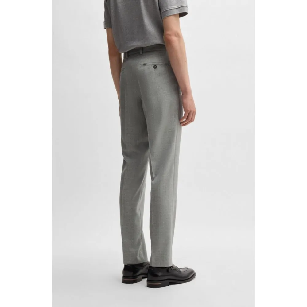 Slim-fit trousers in melange wool