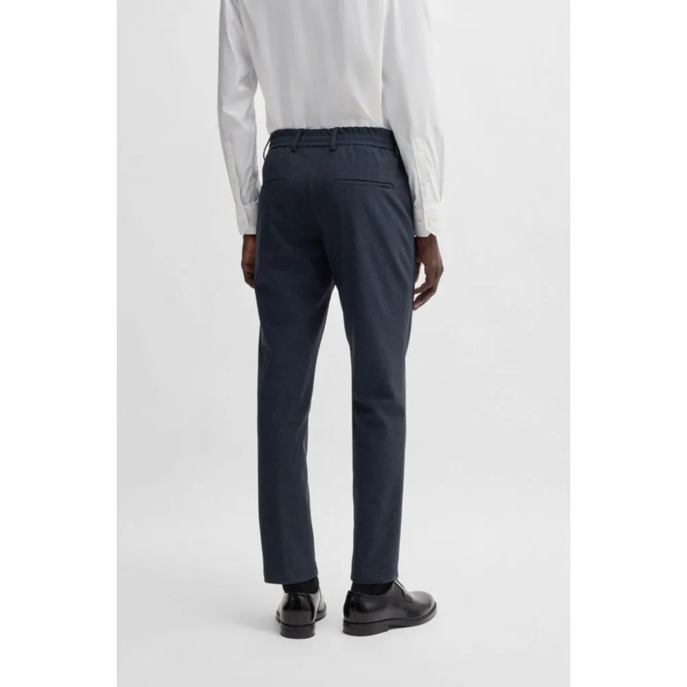 Slim-fit trousers in micro-patterned performance-stretch fabric