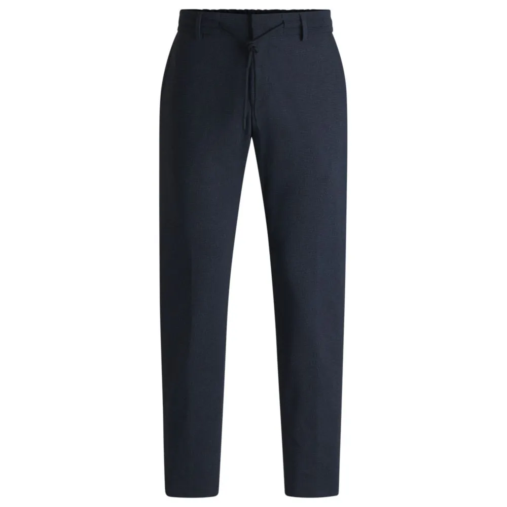 Slim-fit trousers in micro-patterned performance-stretch fabric