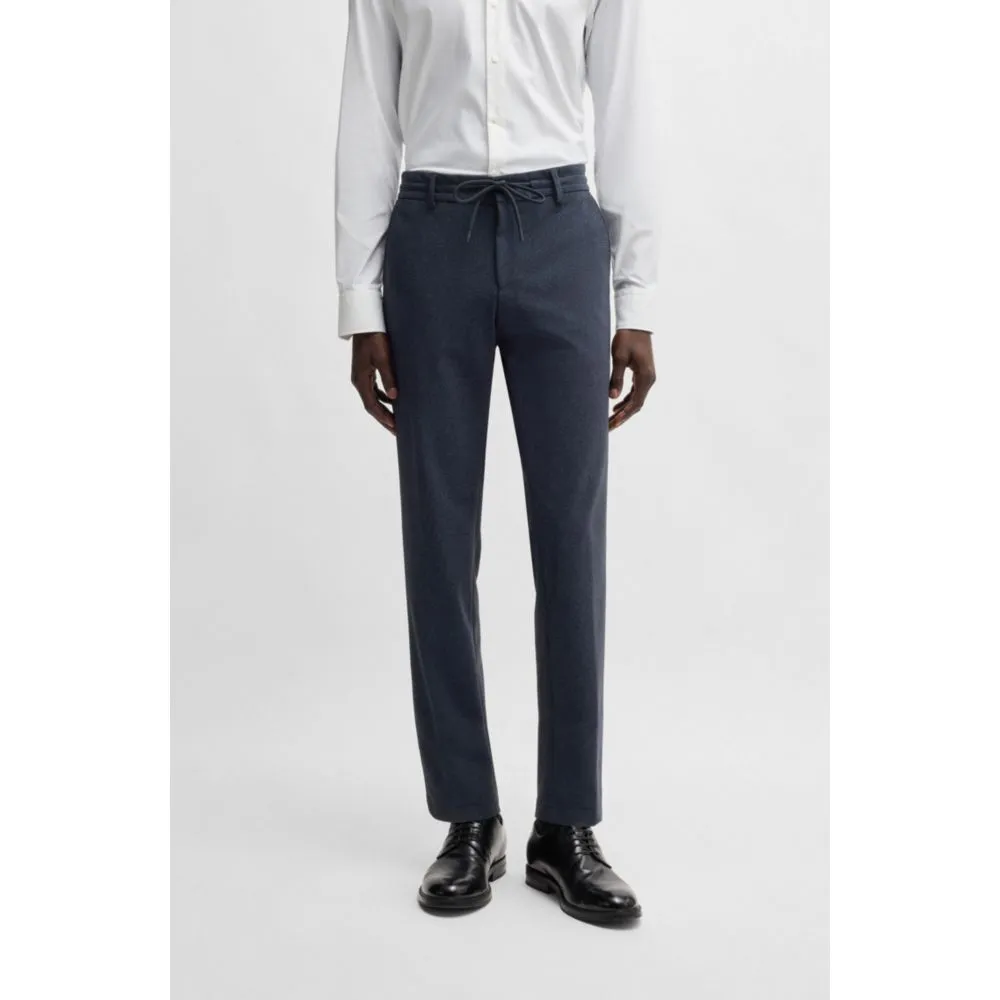 Slim-fit trousers in micro-patterned performance-stretch fabric