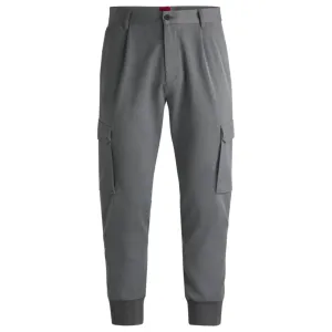 Slim-fit trousers in stretch gabardine