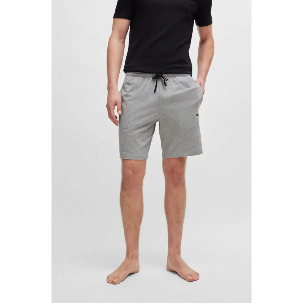 Stretch-cotton regular-fit shorts with logo detail
