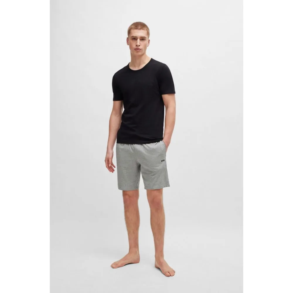 Stretch-cotton regular-fit shorts with logo detail