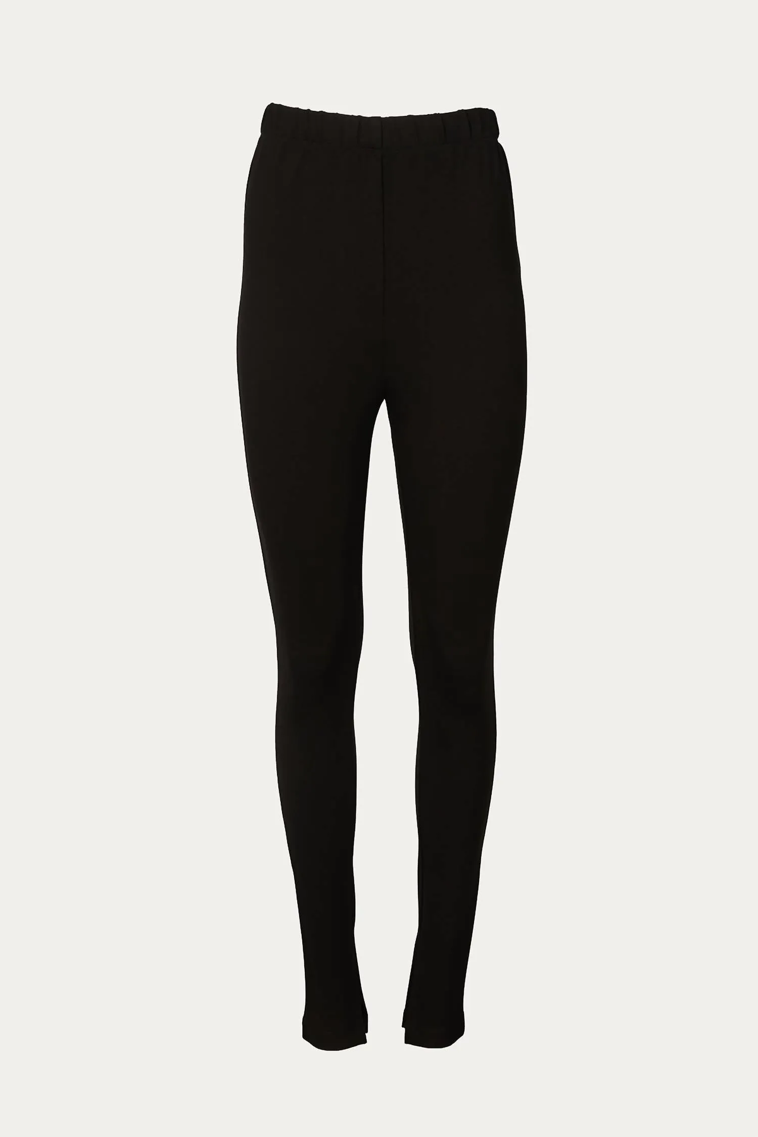 Stretch-Ponte Slim-Leg Pants In Black