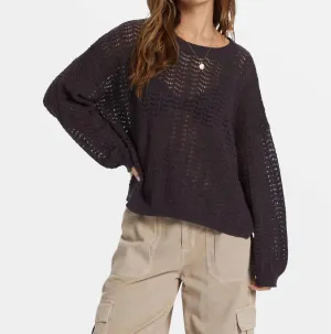 Sunlit Pullover Sweater In Bsd-Black Sands