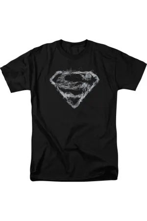 Superman Smoking Shield Short Sleeve Adult Tee / T-Shirt