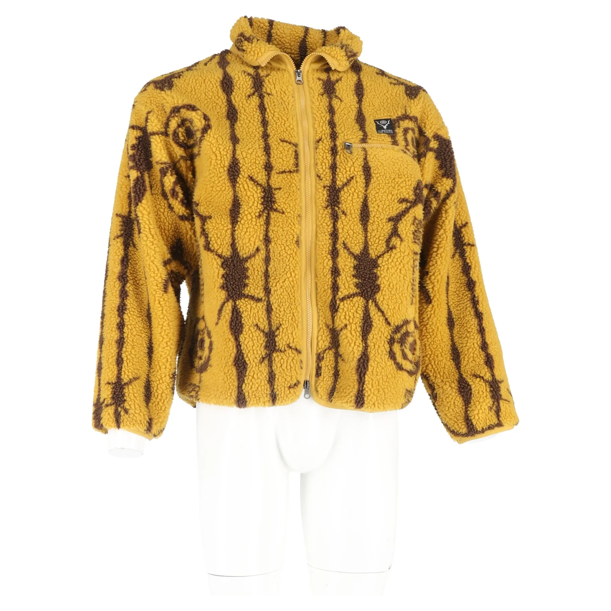 Supreme x SOUTH2 WEST8 Printed Jacket in Yellow Fleece