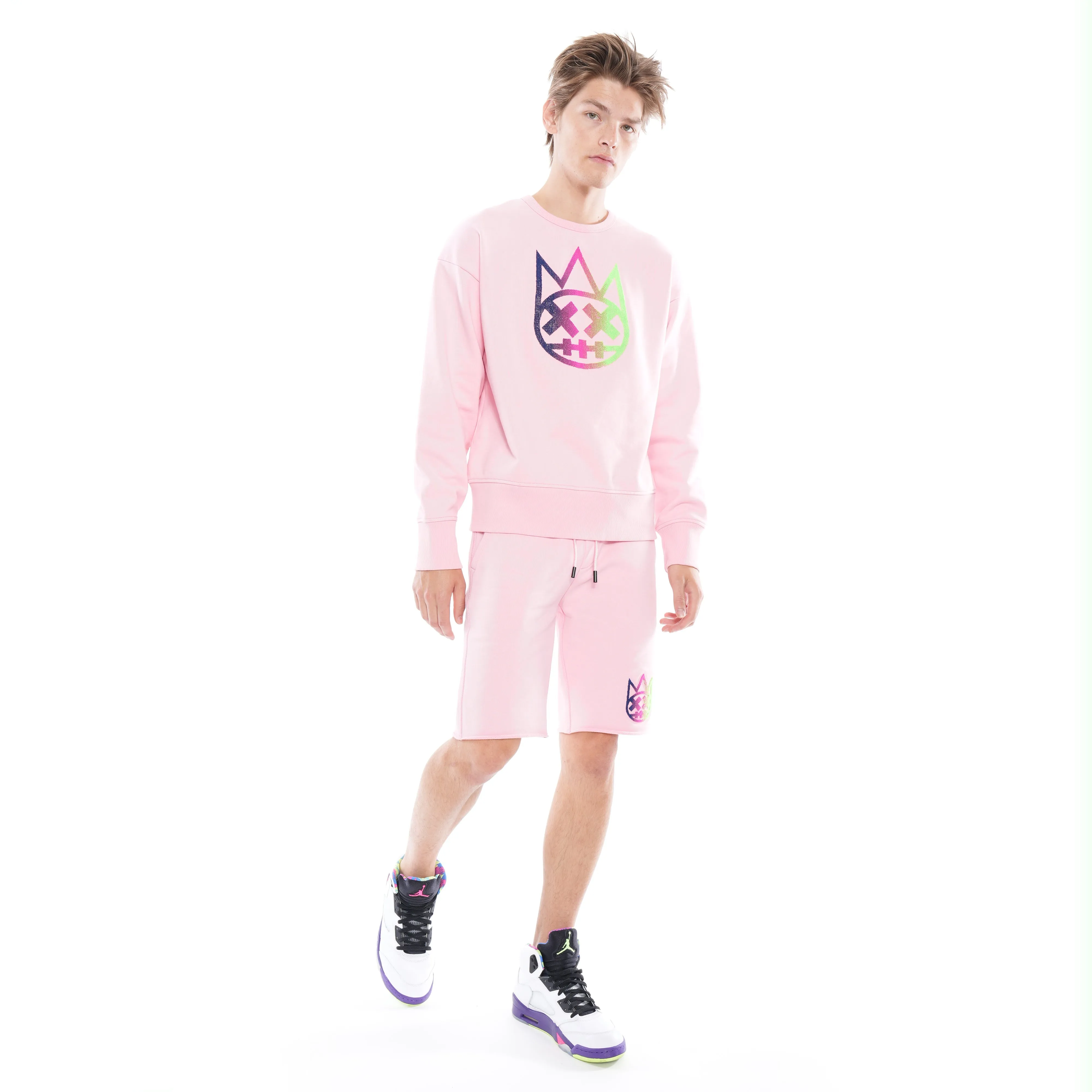 SWEATSHORT IN CANDY PINK