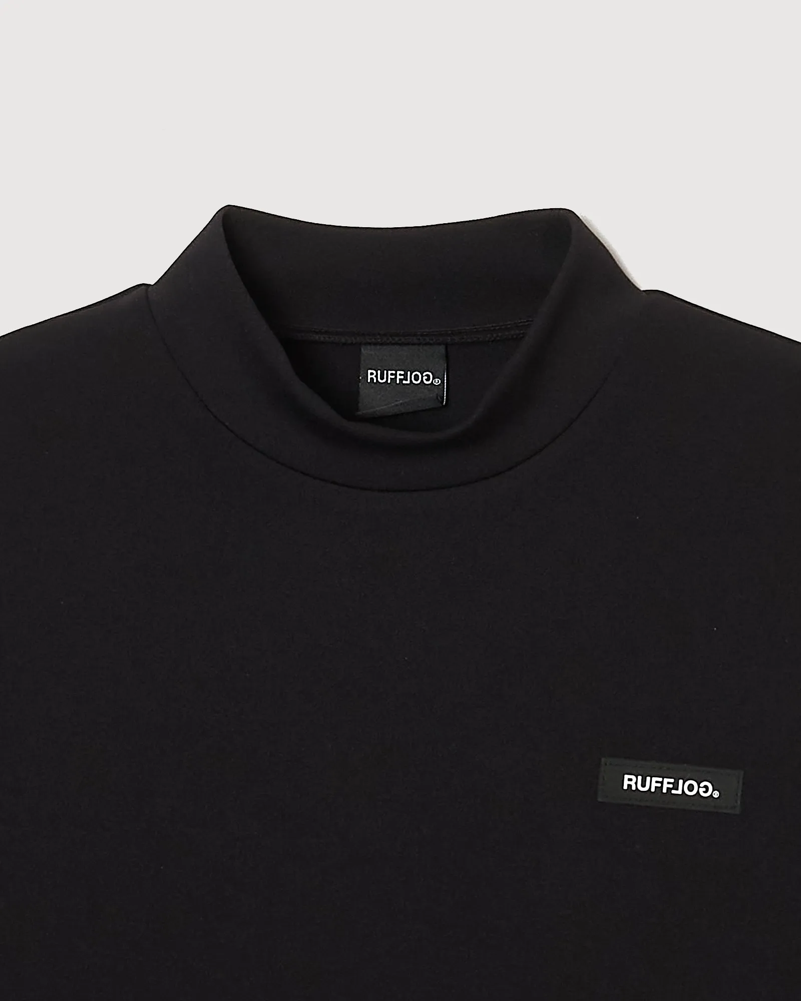 TC LOGO L/S MOCK NECK SHIRTS BLACK
