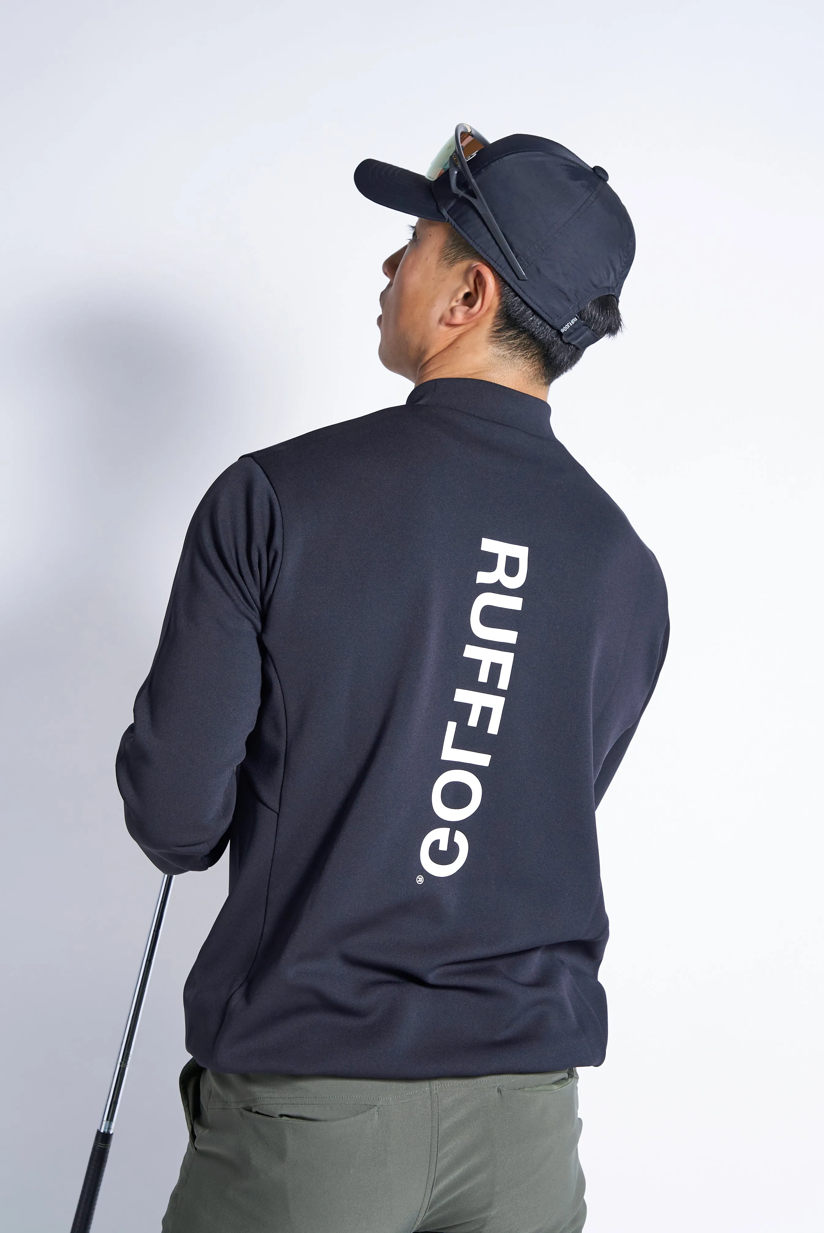 TC LOGO L/S MOCK NECK SHIRTS BLACK