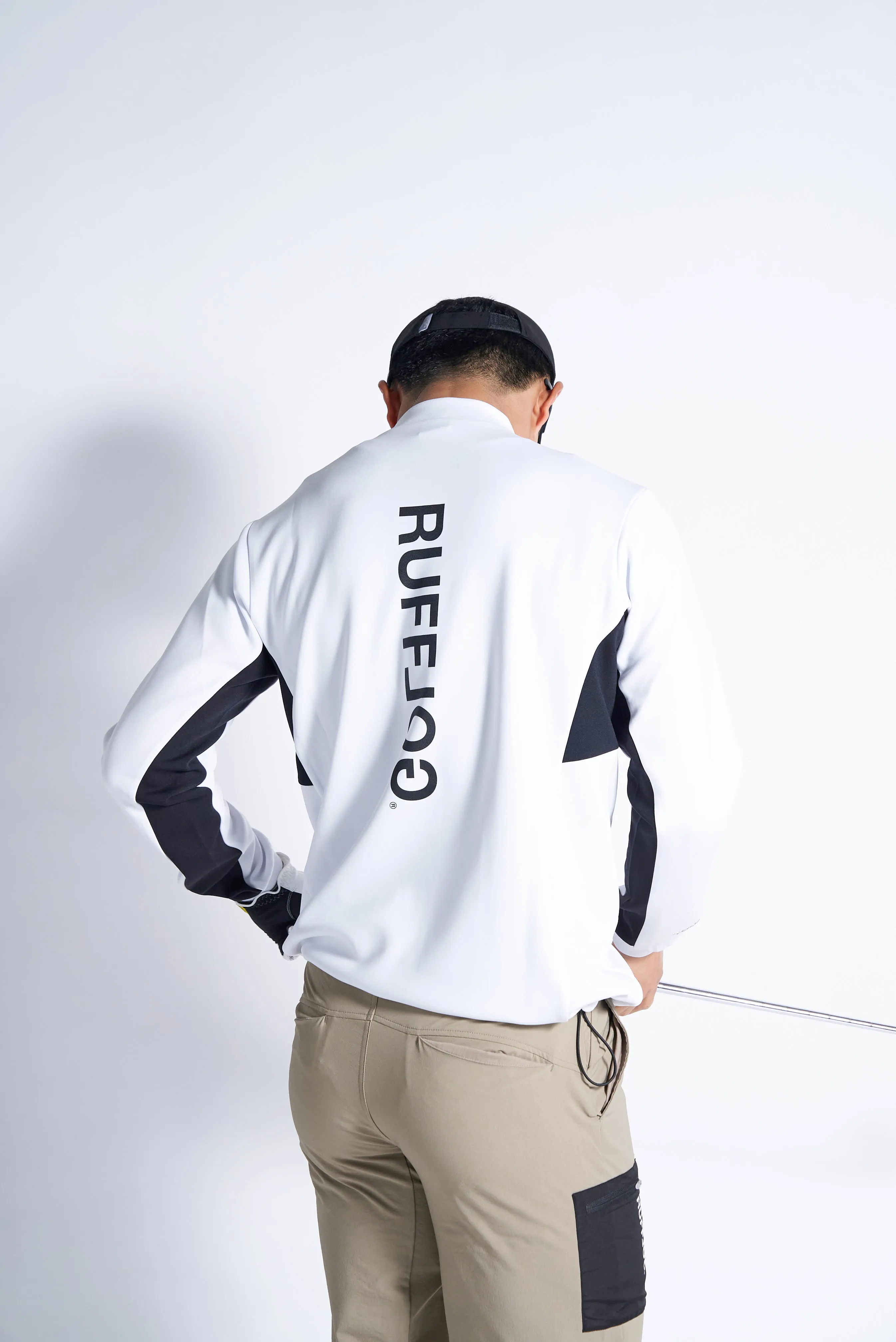 TC LOGO L/S MOCK NECK SHIRTS WHITE