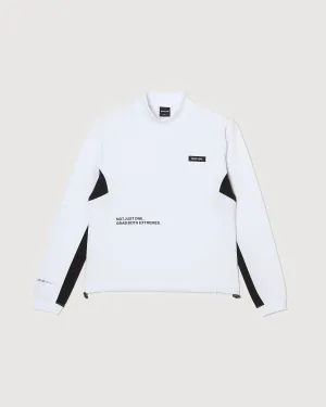 TC LOGO L/S MOCK NECK SHIRTS WHITE