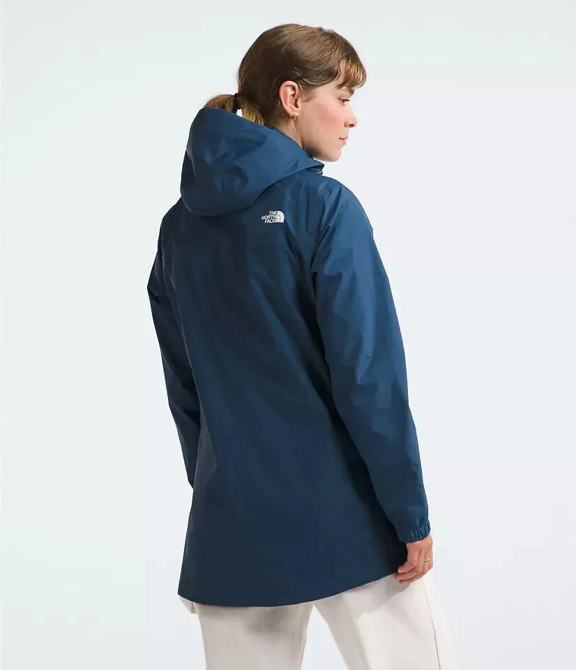 The North Face Antora NF0A7QEWHDC Jacket Women XS Shady Blue Hooded Parka APP774