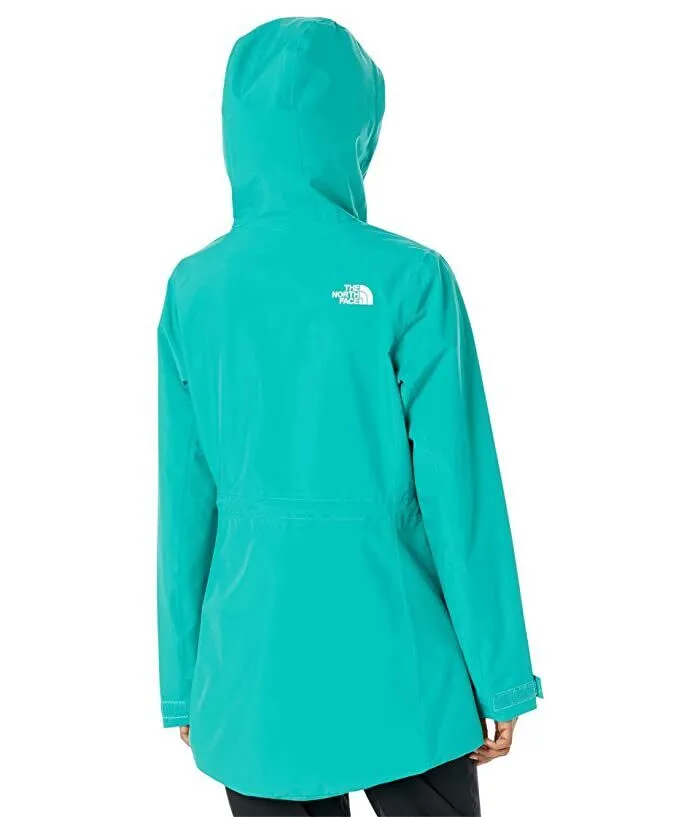 The North Face NF0A5J5UZCV Women Porcelain Green City Breeze Rain Jacket ONF1205