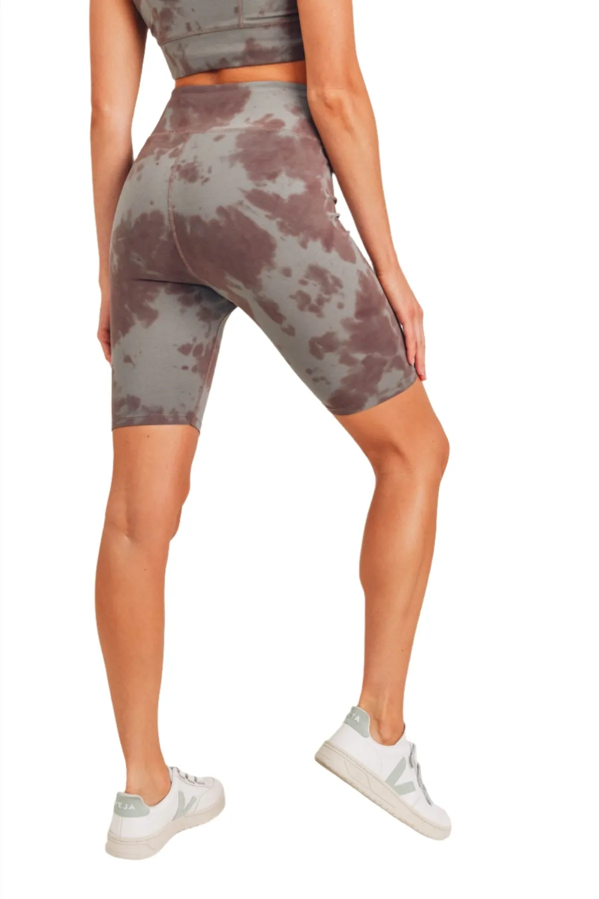 Tie-Dye Cotton Highwaist Bermuda Shorts APH2790