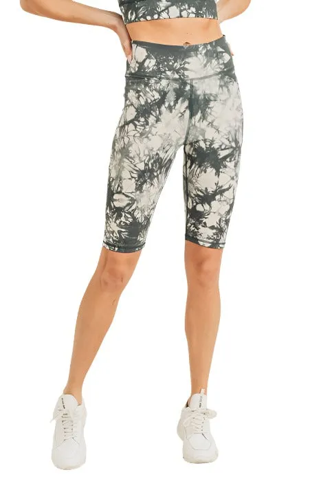 Tie-Dye Cotton Highwaist Bermuda Shorts APH2790