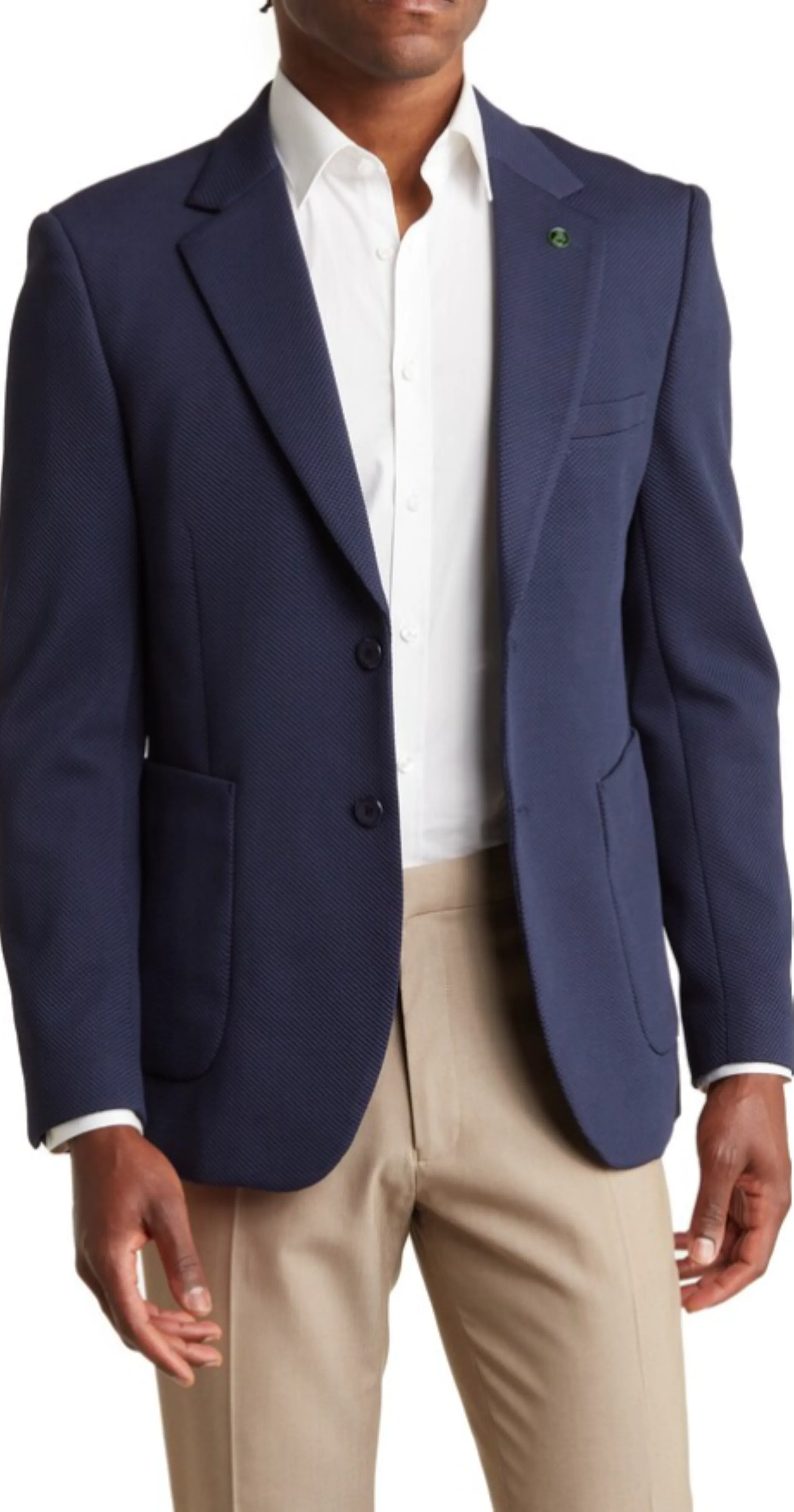 Tom Baine Slim Fit Waffle Performance Stretch Solid Sport Coat