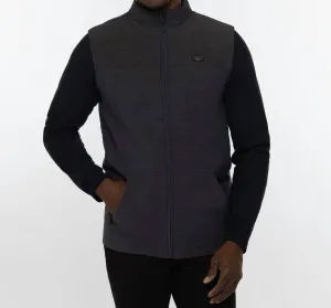 Top Of The Line Golf Vest In Heather Black