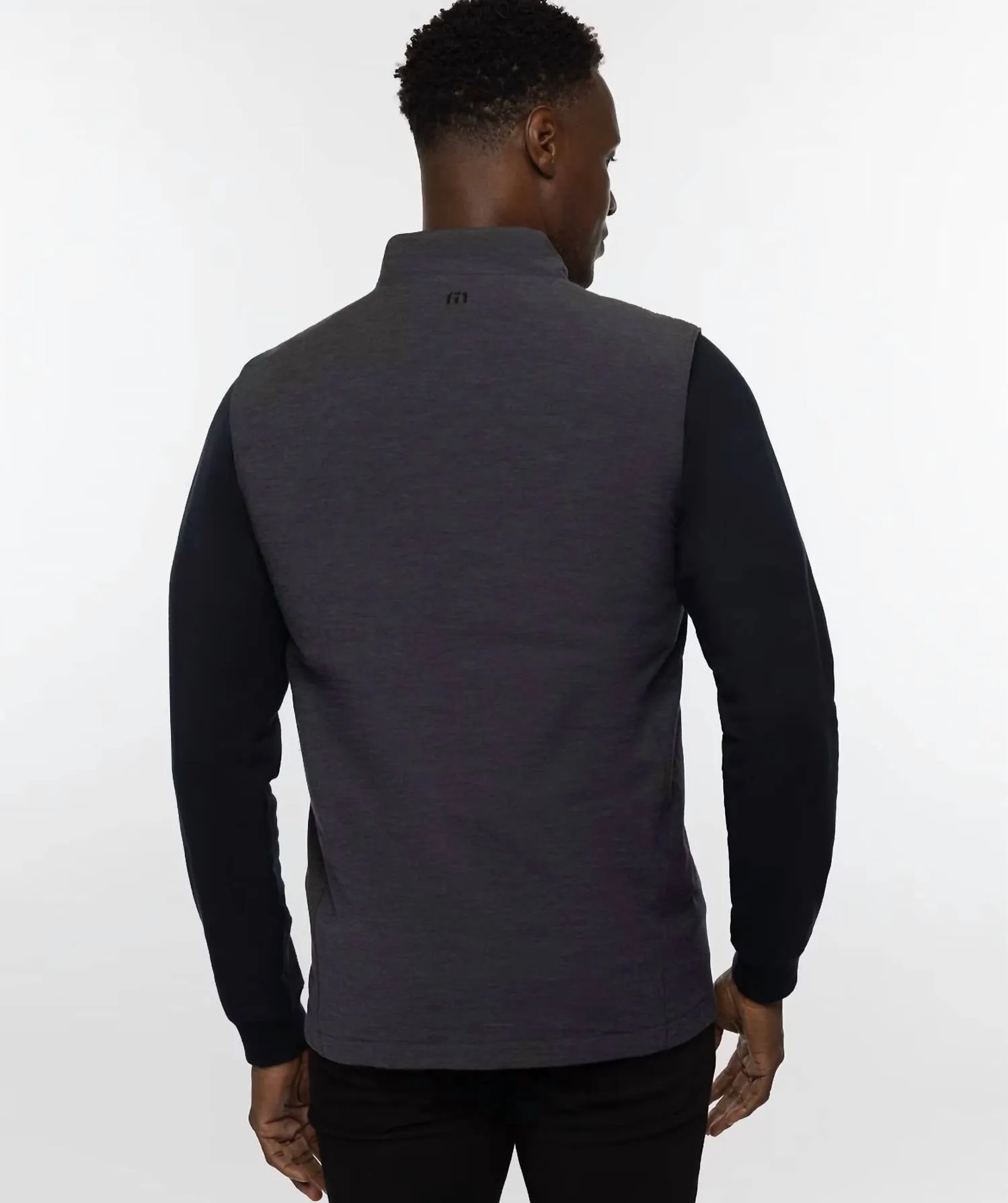 Top Of The Line Golf Vest In Heather Black