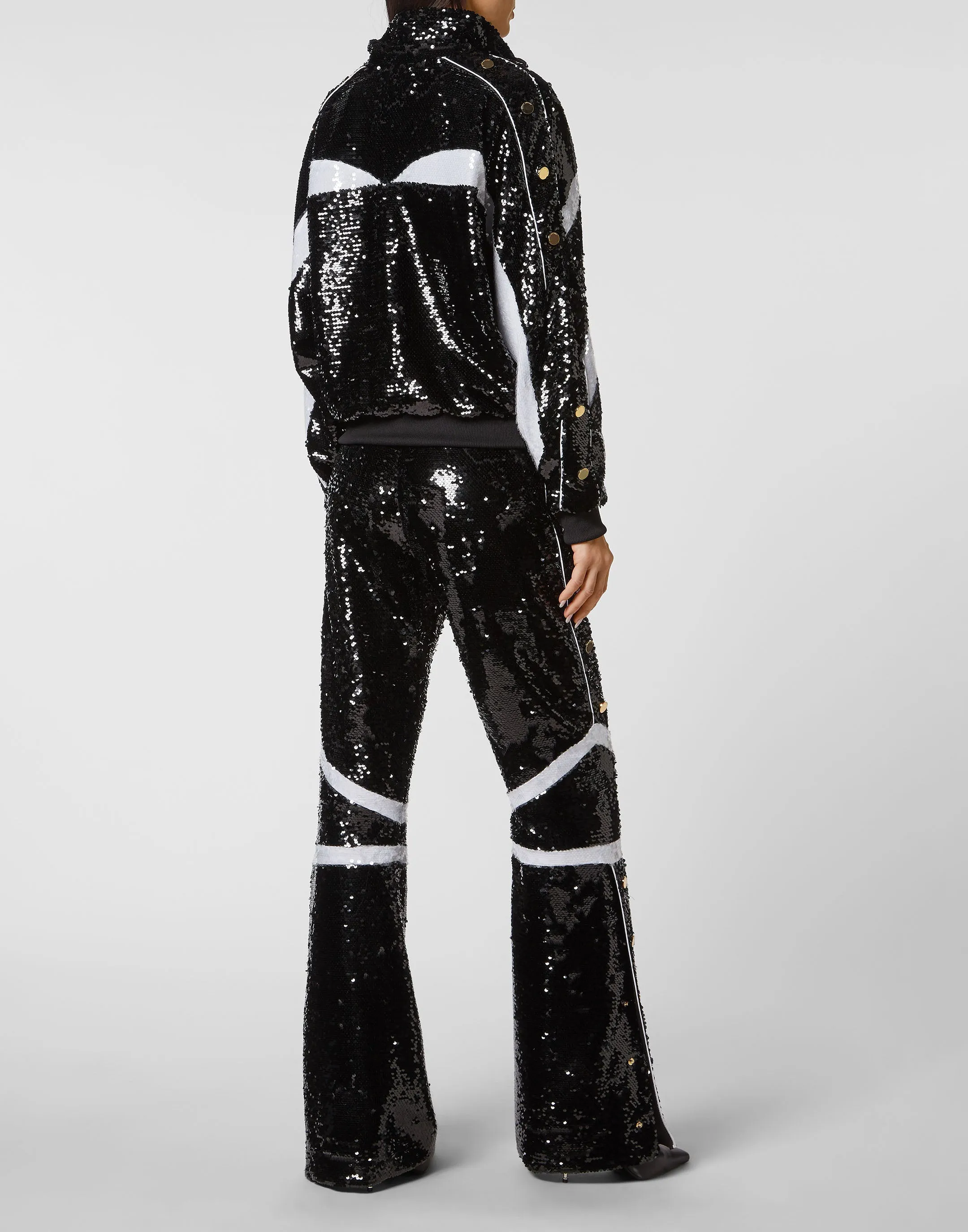 Top/Trousers Tracksuit  with Crystals