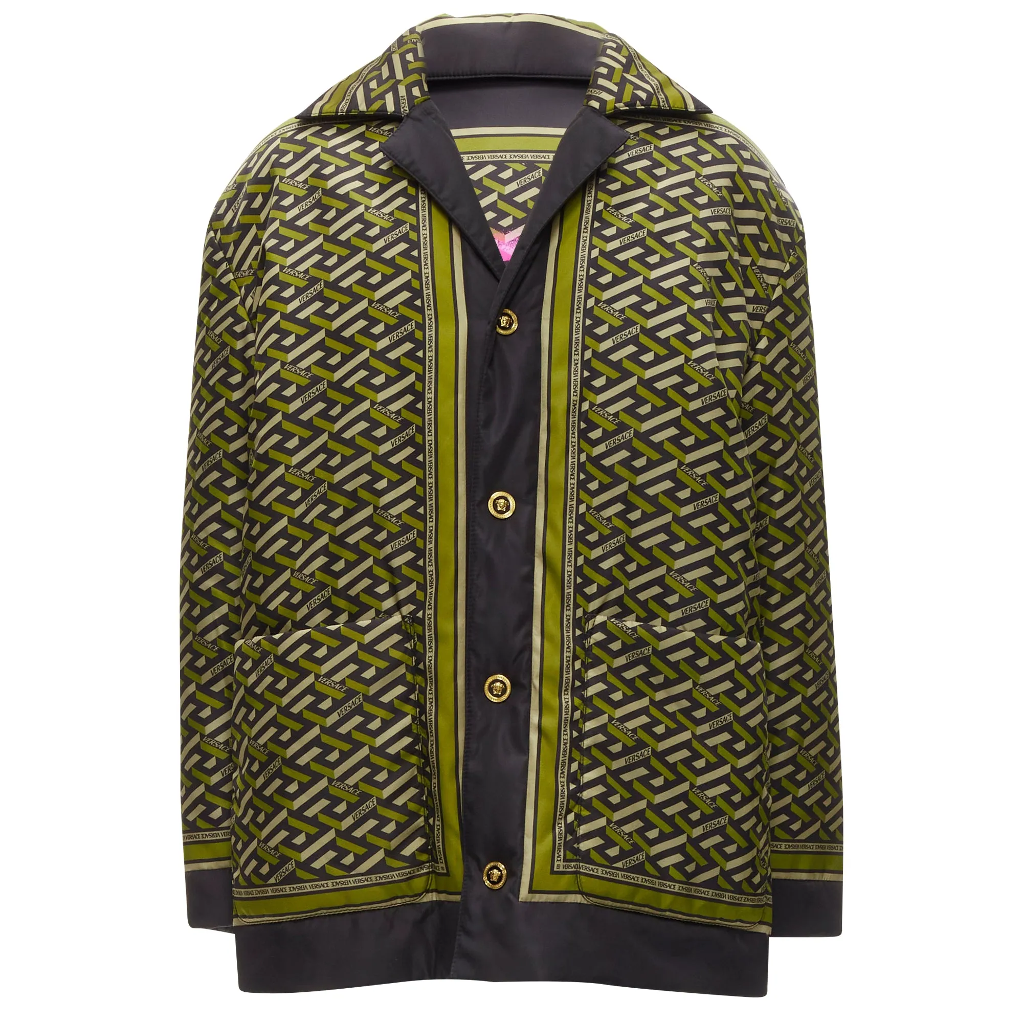 Versace La Greca Graffiti Medusa Smiley padded coat
