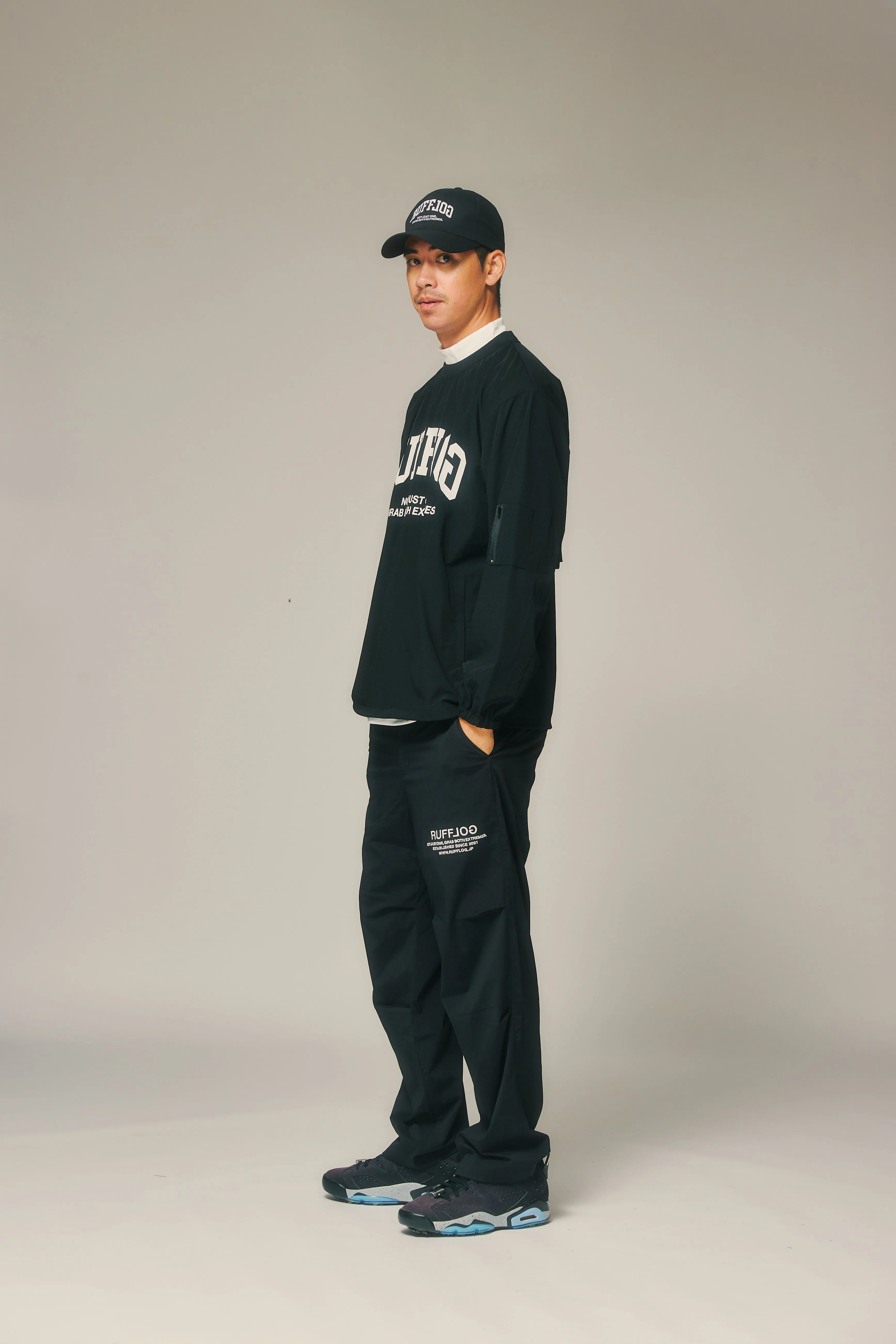 WIDE SLACKS BLACK