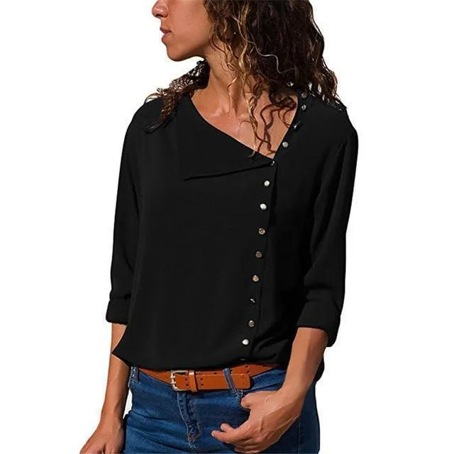 Women Blouse Summer Chiffon Blouse