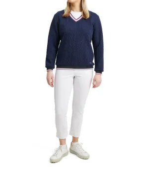 Women Woburn Midlayer Pullover Sweater In Navy