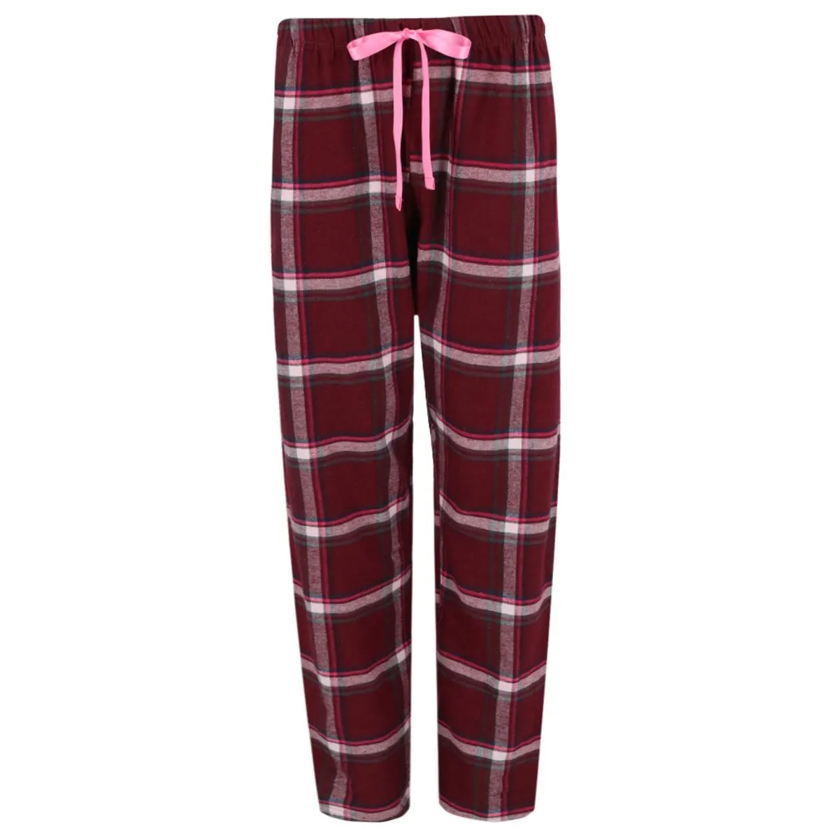 Women's Plaid Flannel Open Bottom Pants