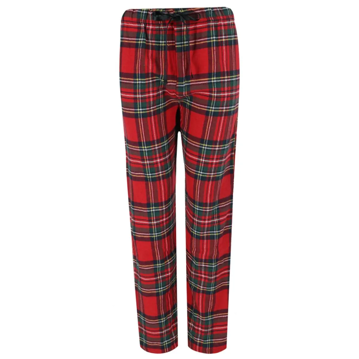 Women's Plaid Flannel Open Bottom Pants