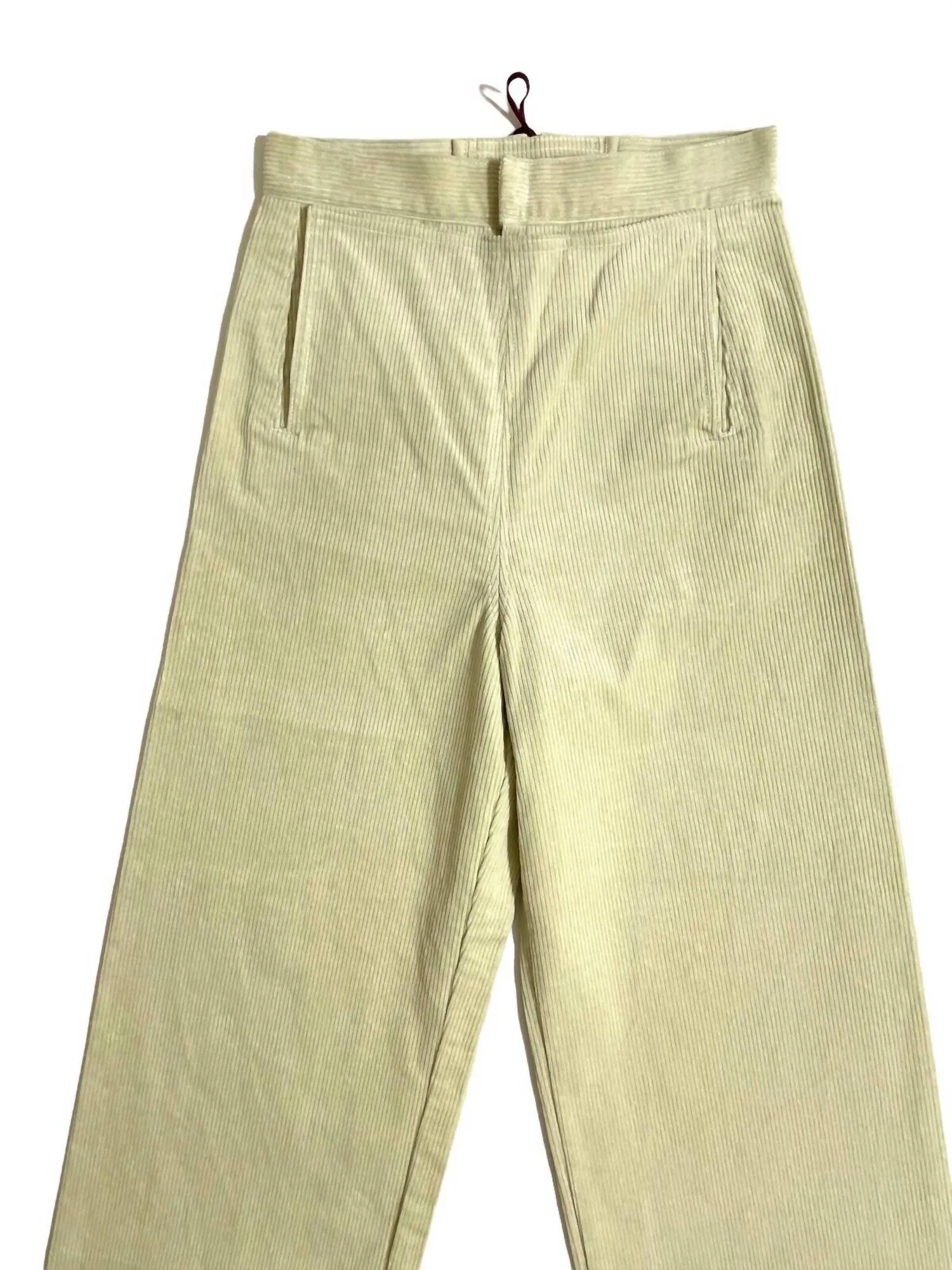 Women's Wide Leg Corduroy Sailor Pants In Light Green