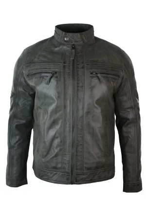 Zipped Biker Soft Leather Jacket